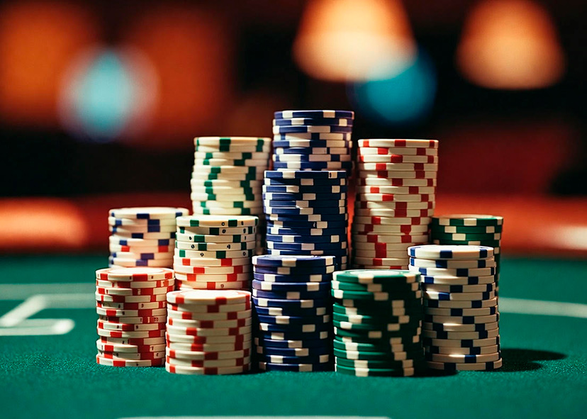 Deep stack w żetonach