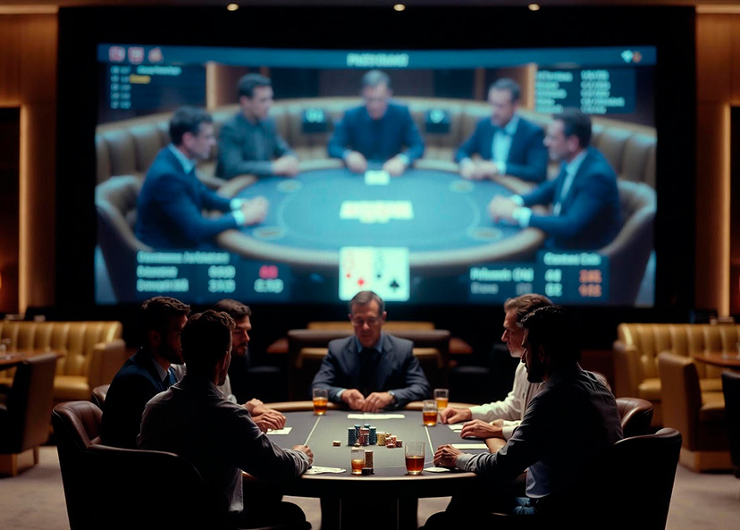 Finałowy stół i ekran