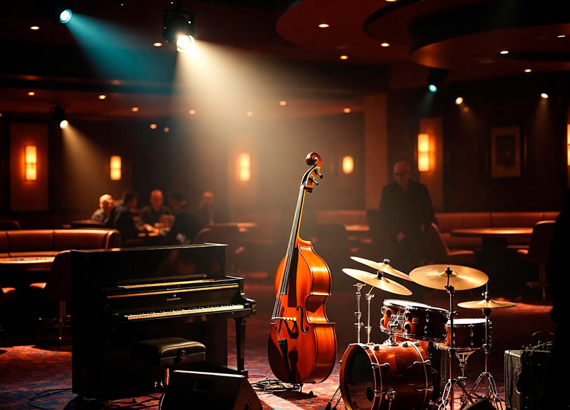 Trio jazzowe w tle